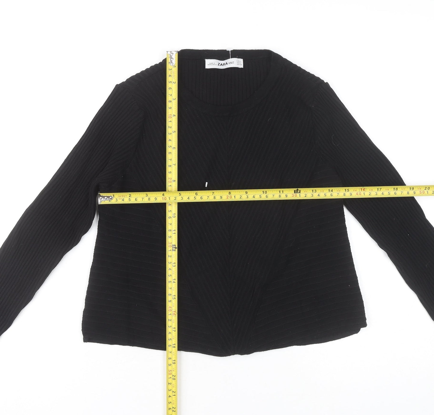 Womens UK Size M Zara Black Pullover Jumper