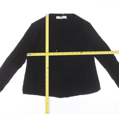 Womens UK Size M Zara Black Pullover Jumper