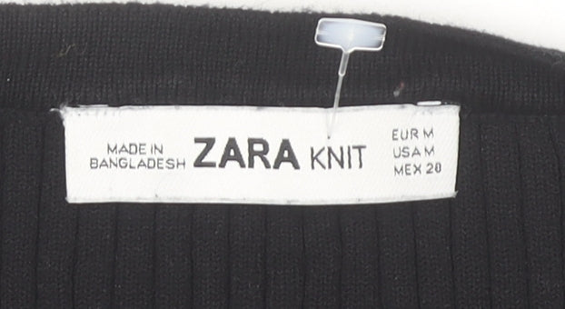 Womens UK Size M Zara Black Pullover Jumper