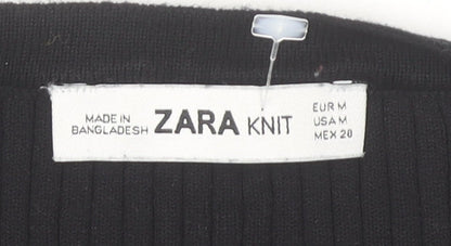 Womens UK Size M Zara Black Pullover Jumper