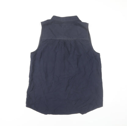 Womens UK Size 4 J.CREW Blue Basic Blouse