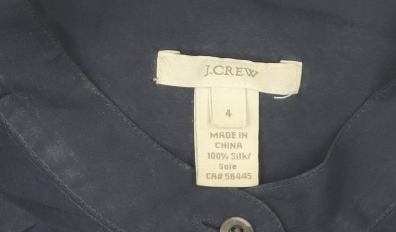 Womens UK Size 4 J.CREW Blue Basic Blouse
