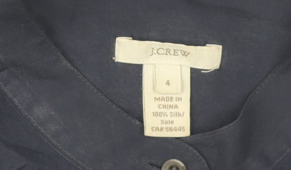 Womens UK Size 4 J.CREW Blue Basic Blouse