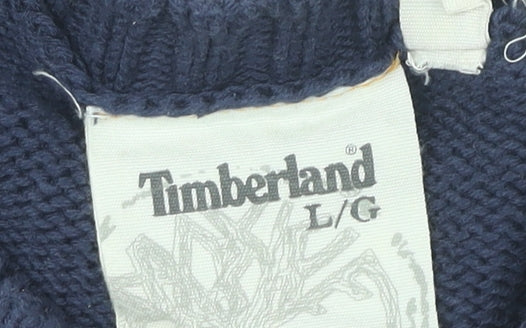 Timberland Mens Blue Cotton Crew Neck Pullover Jumper Size L
