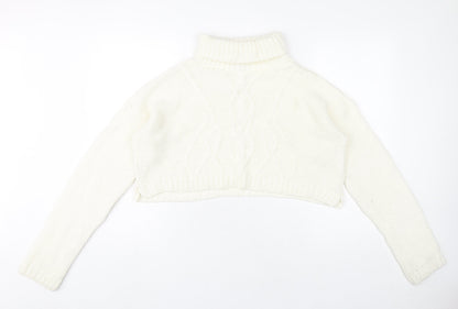 Womens UK Size M PRETTYLITTLETHING Ivory Pullover Jumper