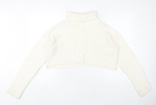 Womens UK Size M PRETTYLITTLETHING Ivory Pullover Jumper