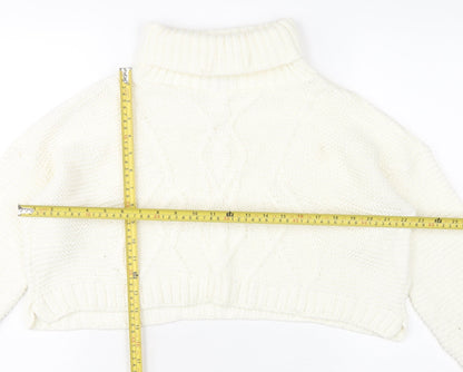 Womens UK Size M PRETTYLITTLETHING Ivory Pullover Jumper