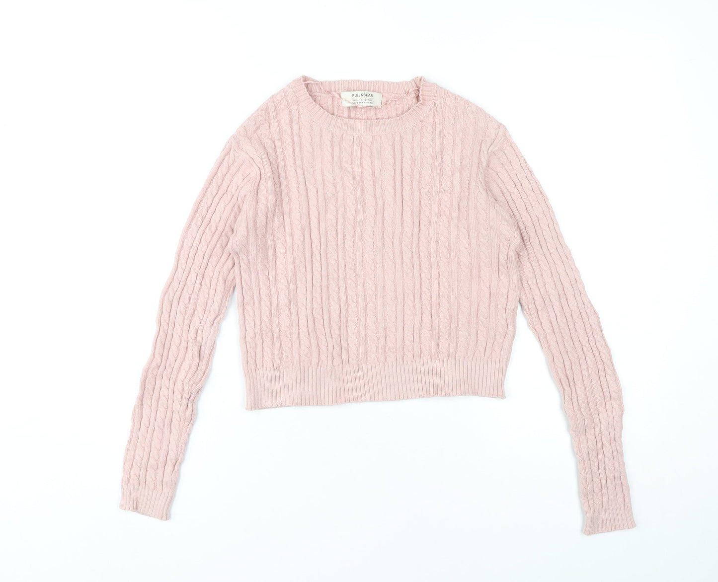 Womens UK Size S Pull&Bear Pink Pullover Jumper