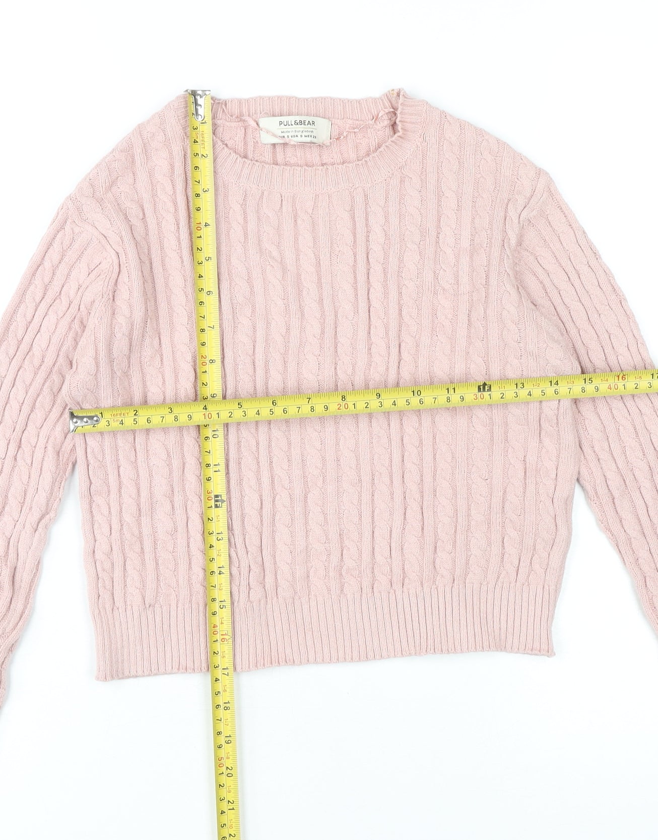 Womens UK Size S Pull&Bear Pink Pullover Jumper