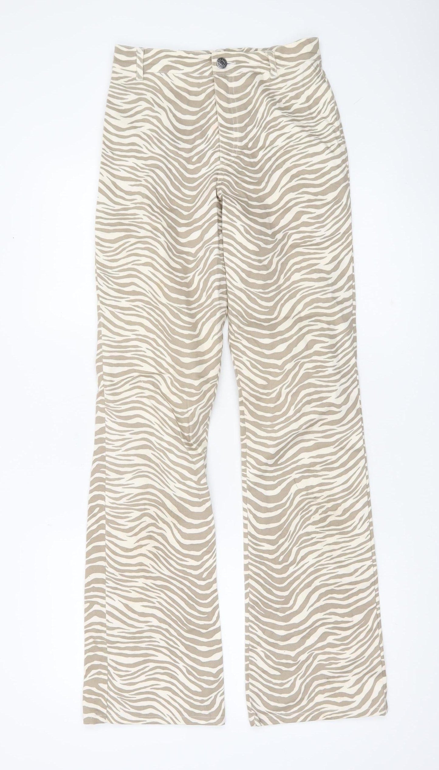 Womens UK Size XS Motel Slim Fit CasualParty/CocktailTravel Beige Trousers