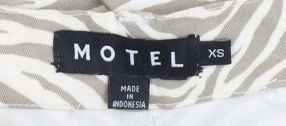 Womens UK Size XS Motel Slim Fit CasualParty/CocktailTravel Beige Trousers