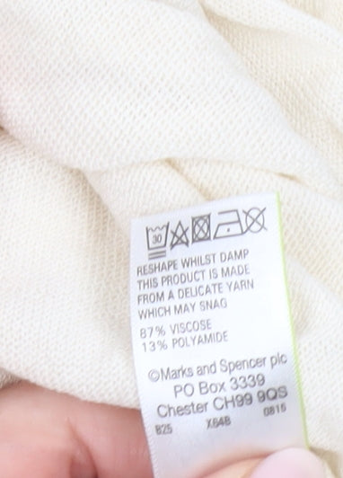 Womens UK Size 14 Marks and Spencer Ivory Cardigan Jumper