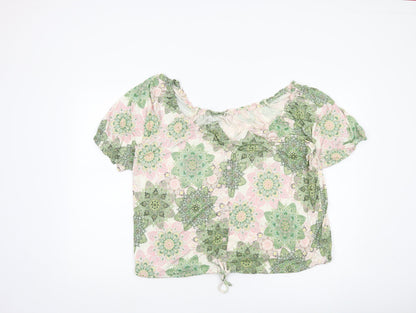 Womens UK Size 16 FatFace Multicoloured Peasant Blouse