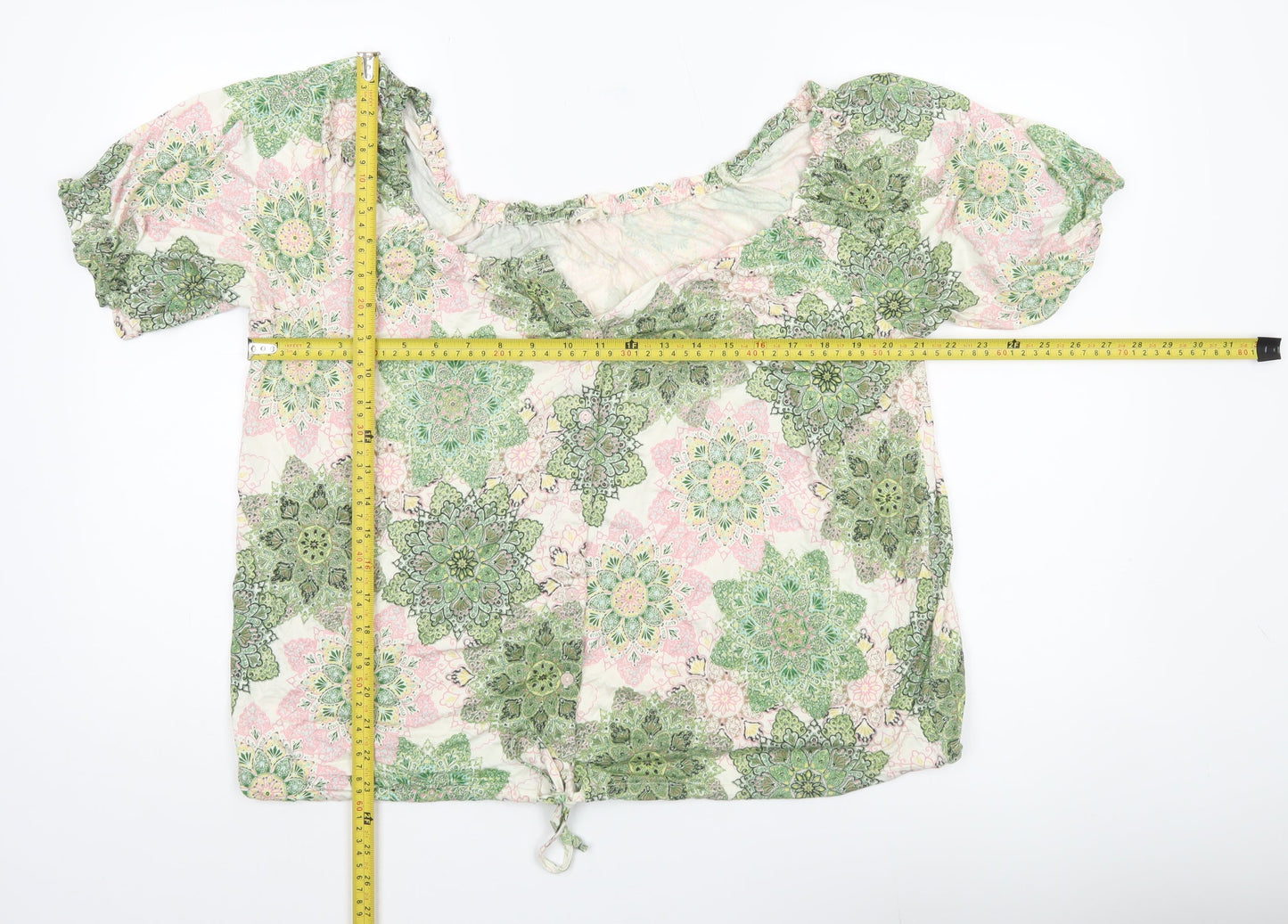 Womens UK Size 16 FatFace Multicoloured Peasant Blouse
