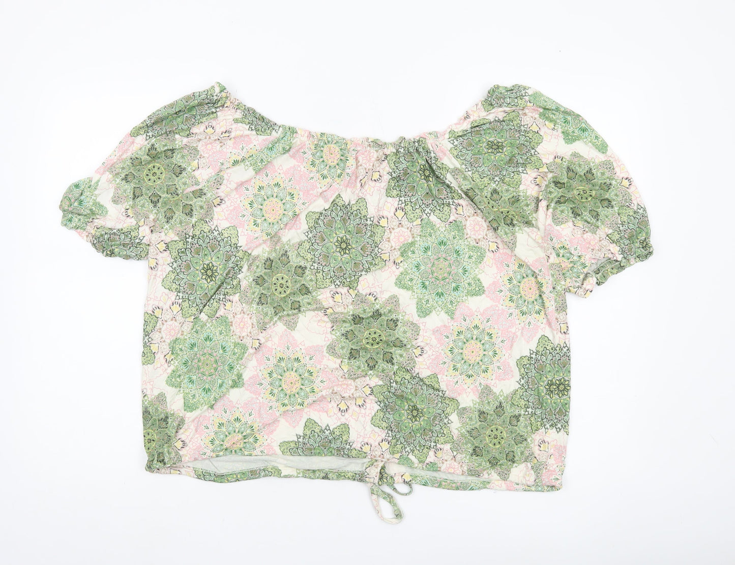 Womens UK Size 16 FatFace Multicoloured Peasant Blouse