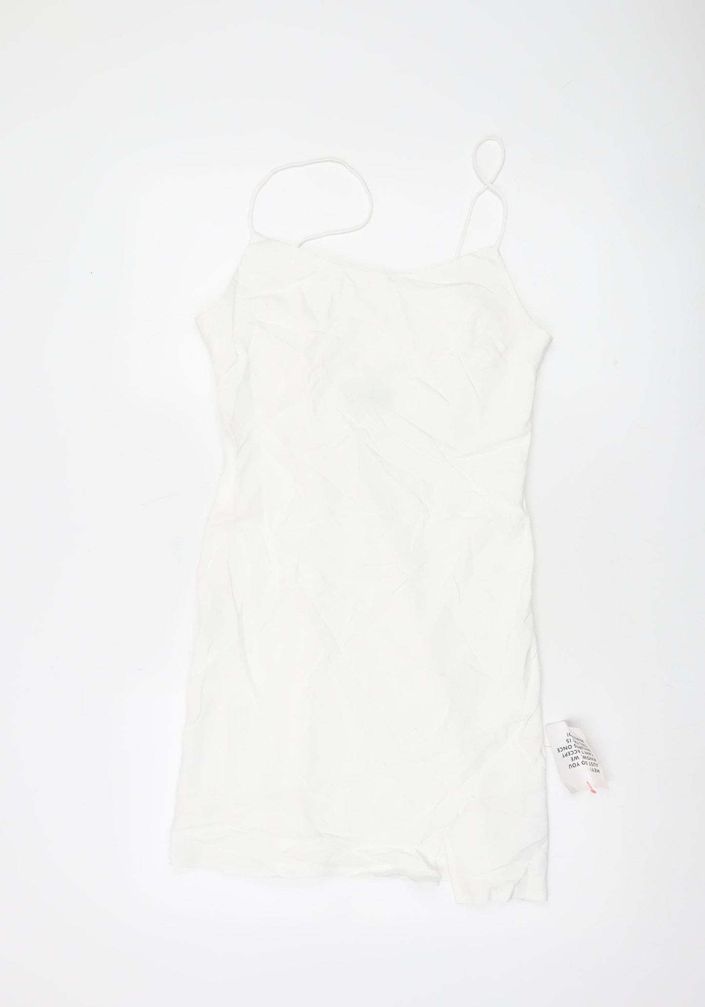 ASOS Women’s White Viscose Linen Mini Slip Dress Size 10