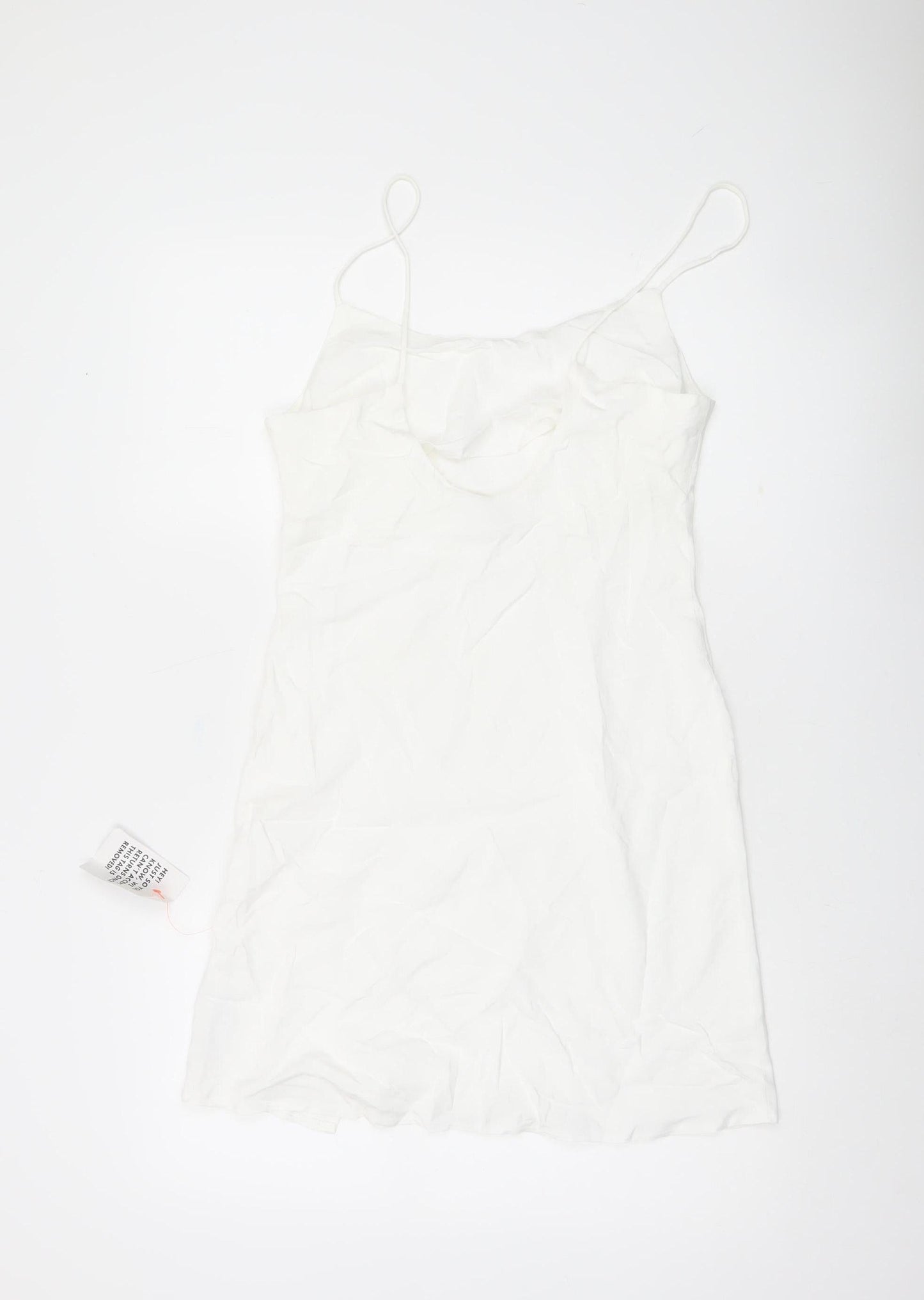 ASOS Women’s White Viscose Linen Mini Slip Dress Size 10