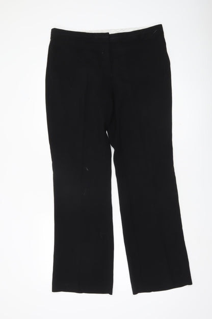 Next Women’s Black Size 14 Straight Leg Dress Trousers