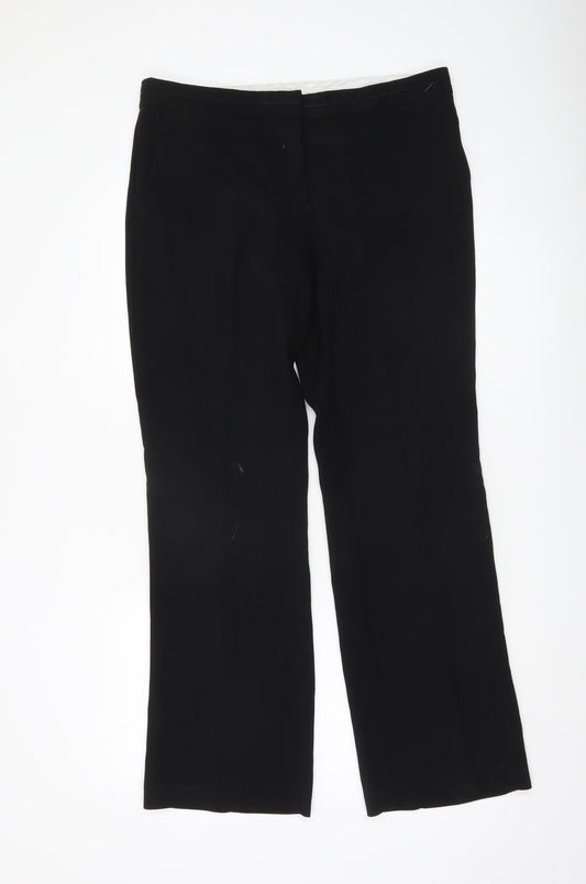 Next Women’s Black Size 14 Straight Leg Dress Trousers