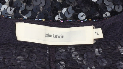John Lewis Women’s Blue Sequin Cape Jacket Size 12 Partywear