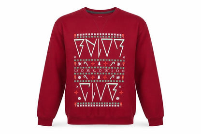 WWE Men’s Red Christmas Graphic Pullover Sweatshirt Size M