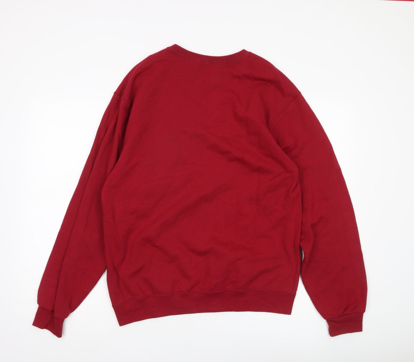 WWE Men’s Red Christmas Graphic Pullover Sweatshirt Size M