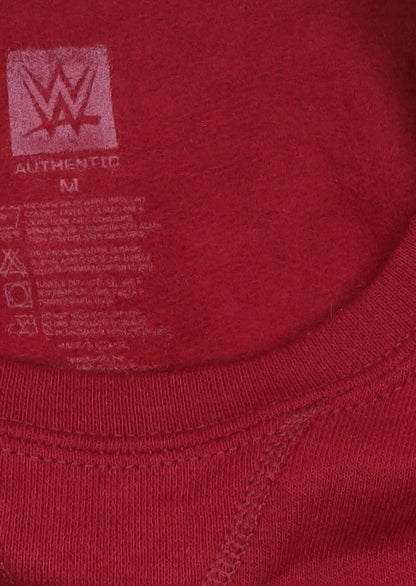 WWE Men’s Red Christmas Graphic Pullover Sweatshirt Size M