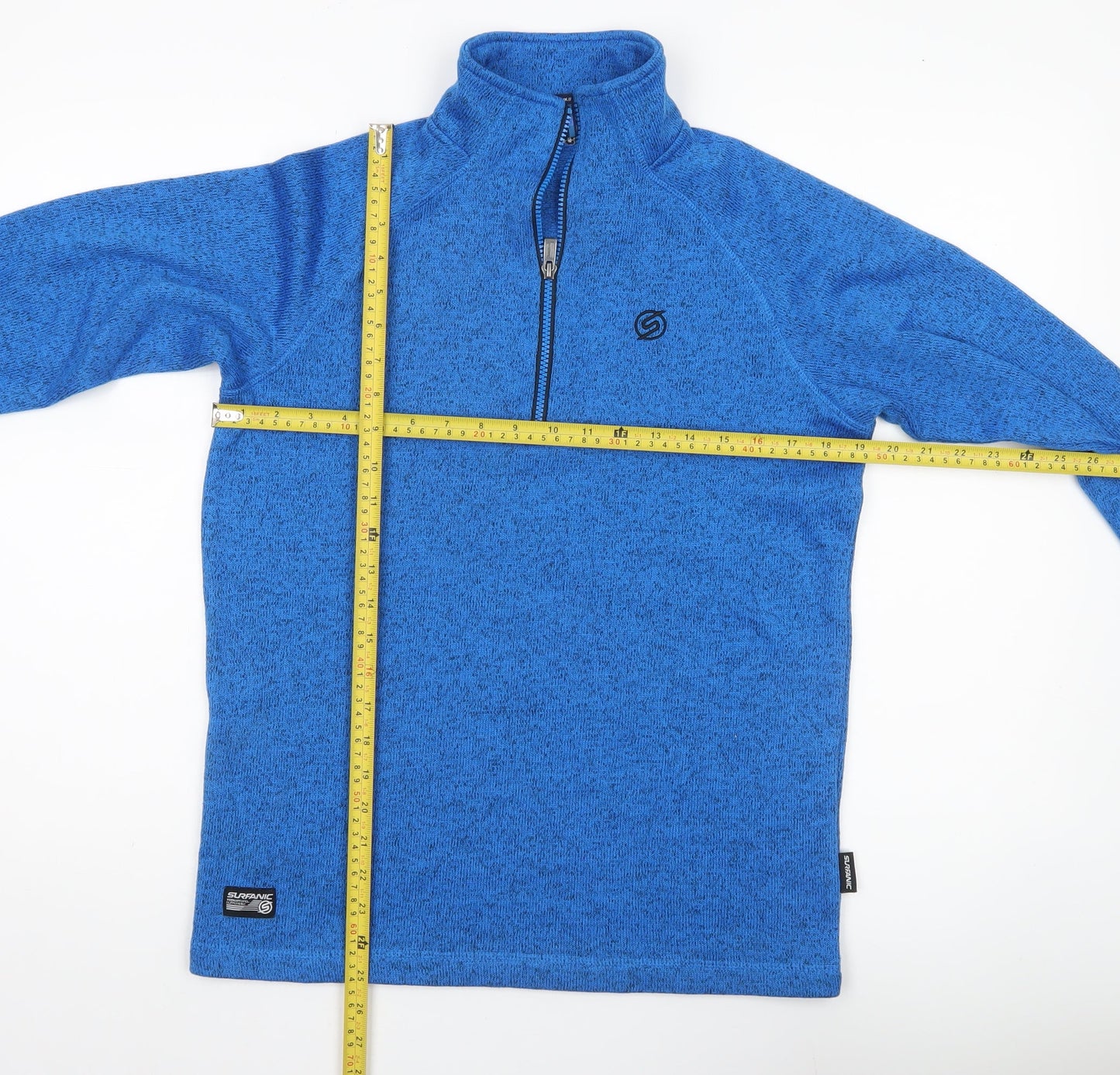 Surfanic Men’s XS Blue 1/4 Zip Fleece Sweatshirt Outdoor Wear