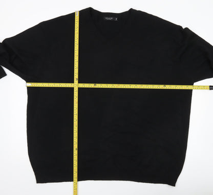Capsule Men’s Black 2XL V-Neck Pullover Jumper Knitwear