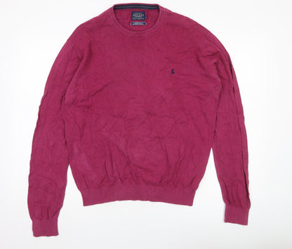 Joules Men's Pink Crew Neck Cotton Wool Jumper Pullover L