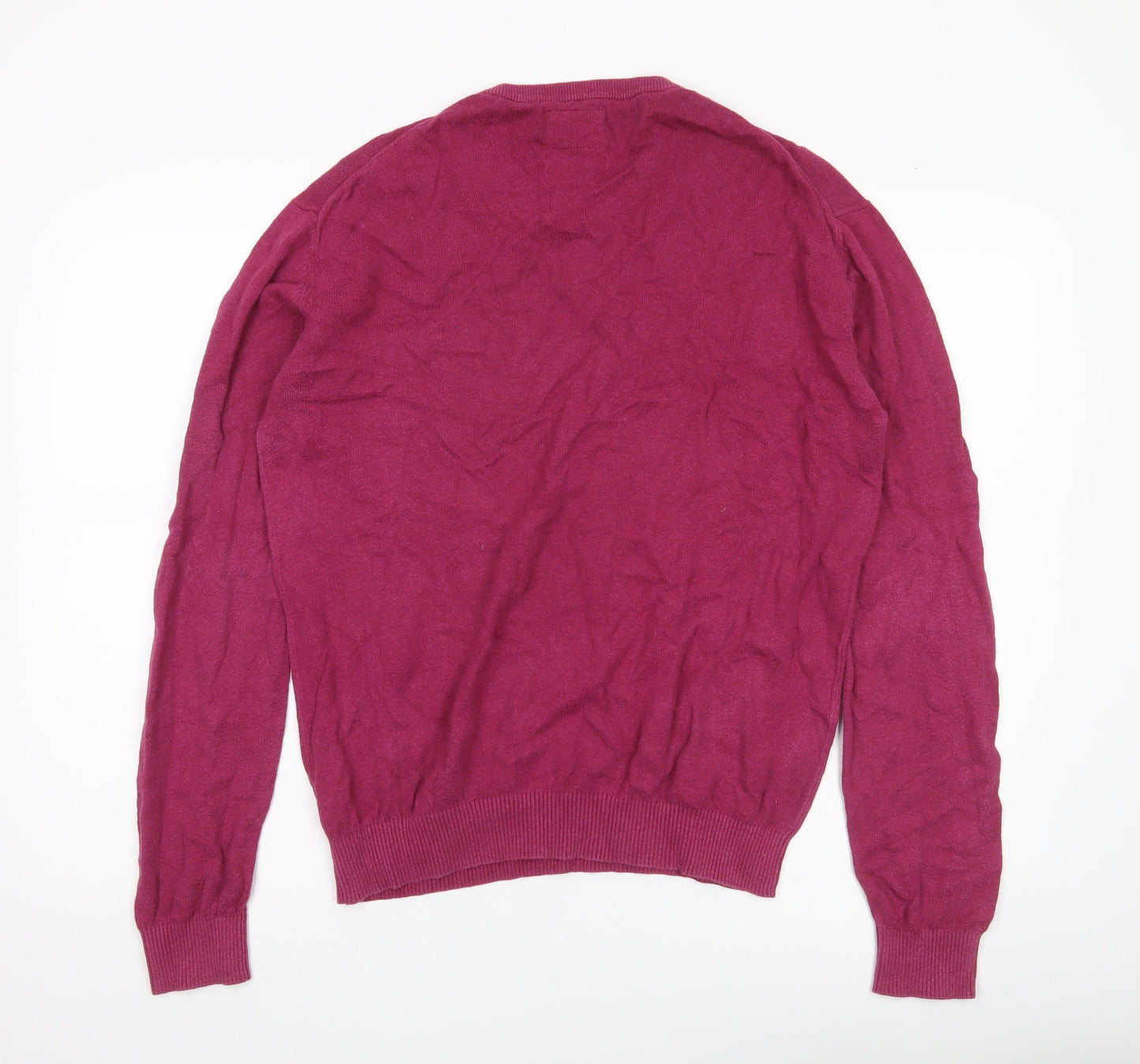 Joules Men's Pink Crew Neck Cotton Wool Jumper Pullover L