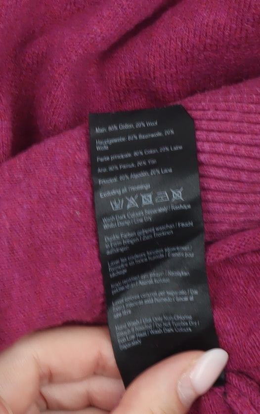 Joules Men's Pink Crew Neck Cotton Wool Jumper Pullover L