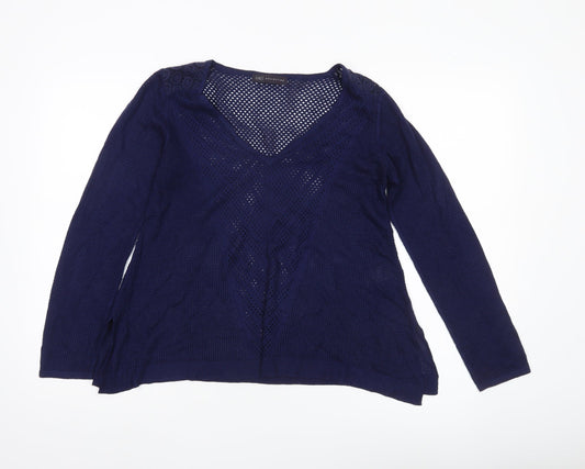 Womens UK Size 10 Marks and Spencer Blue Pullover Jumper