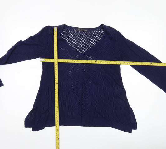 Womens UK Size 10 Marks and Spencer Blue Pullover Jumper