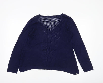 Womens UK Size 10 Marks and Spencer Blue Pullover Jumper