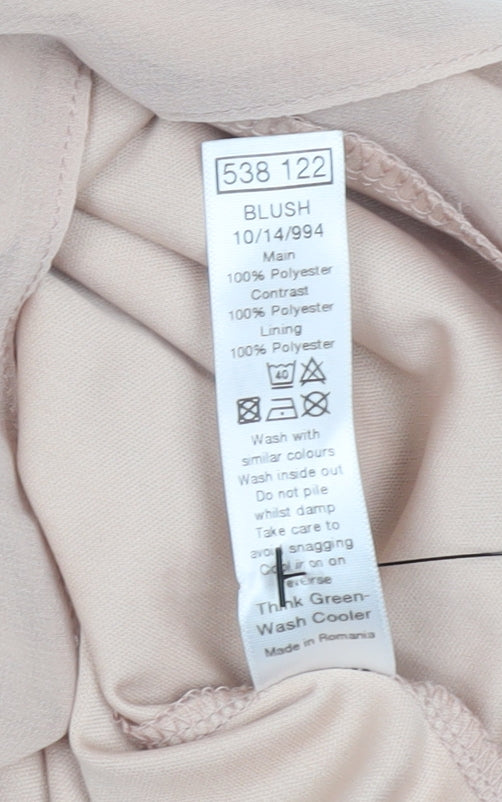 Womens UK Size 16 M&Co Beige Basic Blouse