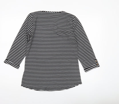 Womens UK Size M Lakeland Black Basic Blouse