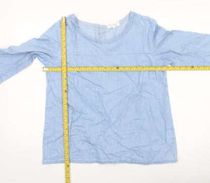Womens UK Size 12 Thought Blue Basic Blouse
