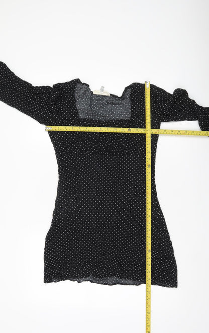 Urban Renewal Women’s Black Polka Dot Bodycon Dress Size M