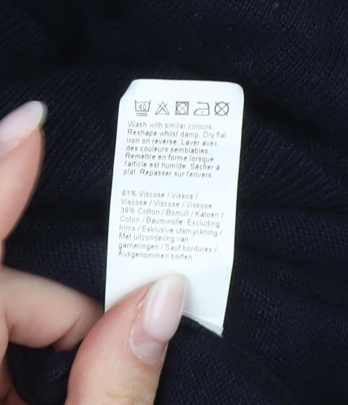 River Island Men’s Blue 2XL Collared Pullover Jumper Long Sleeve