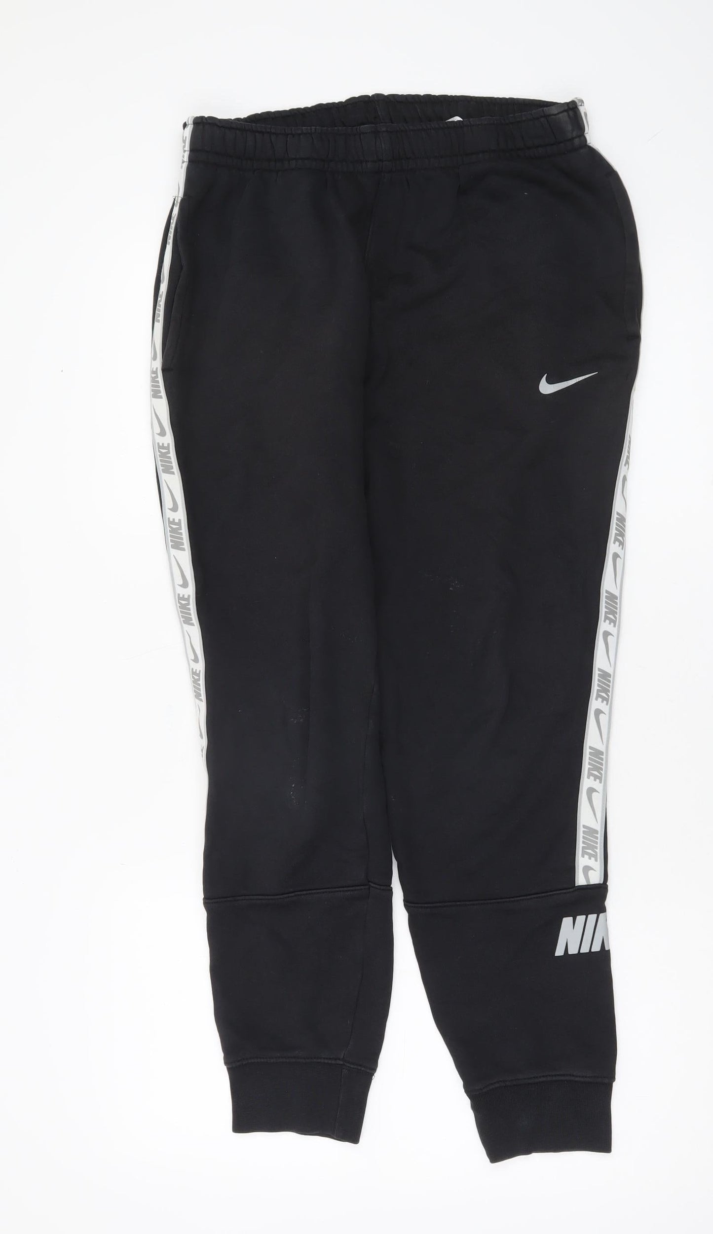 Nike Men's Black Joggers Size S Cotton Blend Tapered Sweatpants