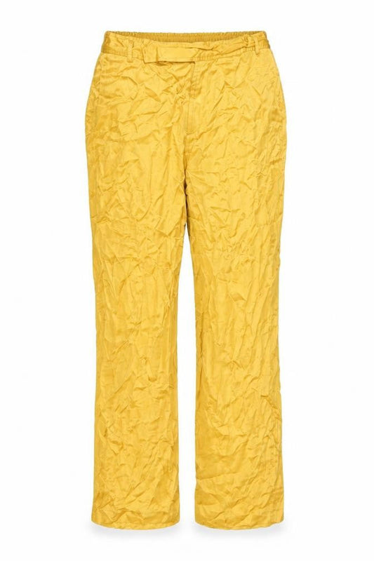 Womens UK Size L Zara Relaxed Fit CasualTravelParty/Cocktail Yellow Trousers