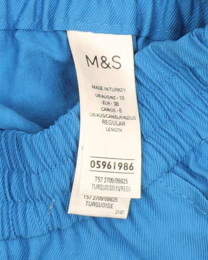 Womens UK Size 10 Marks and Spencer Relaxed Fit Jogger Blue Trousers