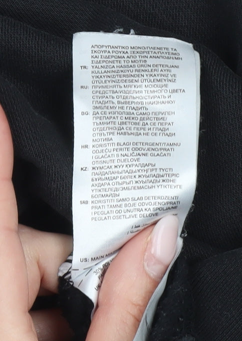 Adidas Womens Black Sweatshirt Size 14 Pullover Logo Casual