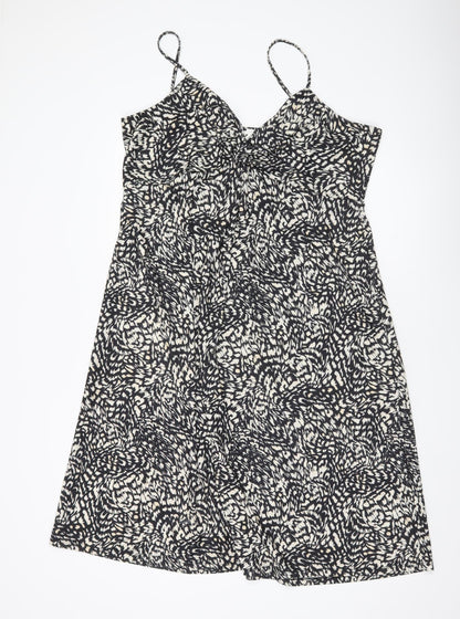 H&M Women’s Black XL Slip Dress Knee Length Summer V-Neck