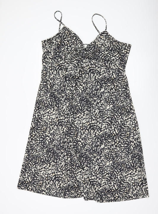 H&M Women’s Black XL Slip Dress Knee Length Summer V-Neck