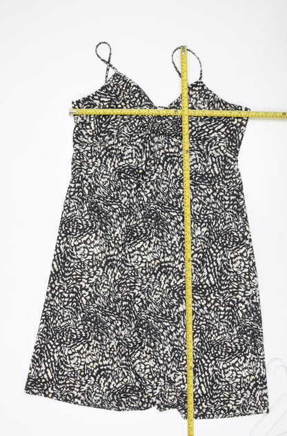 H&M Women’s Black XL Slip Dress Knee Length Summer V-Neck