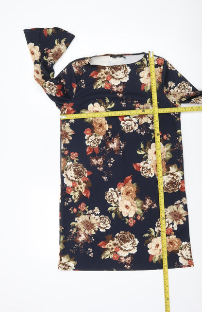 Boohoo Women’s Multicoloured Floral Shift Dress UK 10