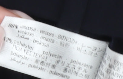 Zara Women Black XS Bermuda Pleated Shorts Viscose Blend Workwear