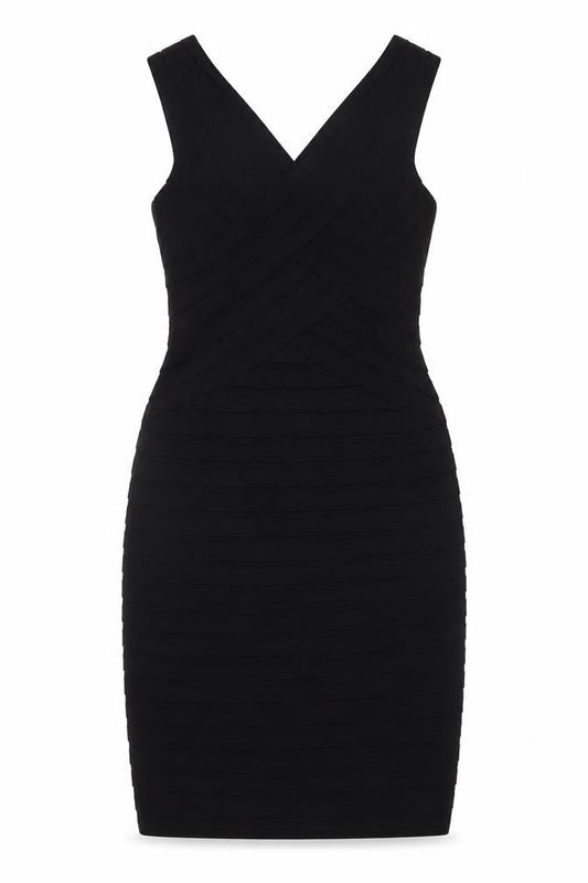 Front view of Principles Women’s Black, size UK 10, Bodycon Knee Length Sleeveless Dress